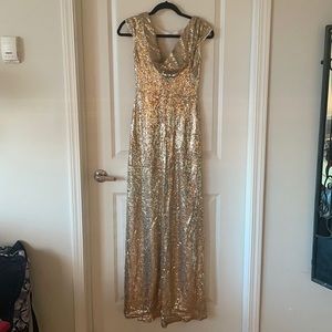 Gold sequin gown